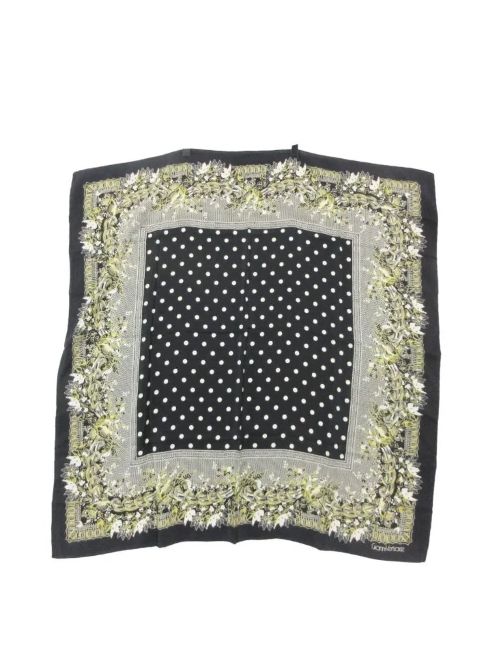 Versace Gianni Scarf Dot Pattern Black